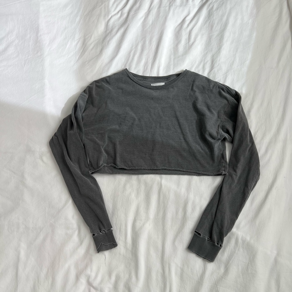 Joah Brown Cropped long sleeve Tee | OS